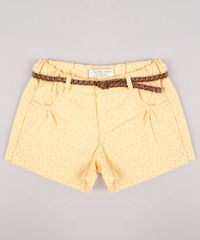 Short-Infantil-Estampado-de-Estrela-com-Cinto-Mostarda-9567788-Mostarda_1