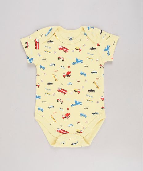 Body-Infantil-Estampado-de-Carros-Manga-Curta-Amarelo-9586936-Amarelo_1