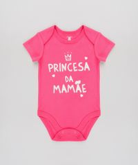 Body-Infantil--Princesa-Da-Mamae--Manga-Curta-Rosa-Escuro-9584501-Rosa_Escuro_1