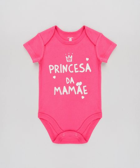 Body-Infantil--Princesa-Da-Mamae--Manga-Curta-Rosa-Escuro-9584501-Rosa_Escuro_1