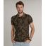 Polo-Masculina-Slim-Fit-Estampada-de-Folhagem-em-Piquet-Manga-Curta-Verde-Militar-9634644-Verde_Militar_1