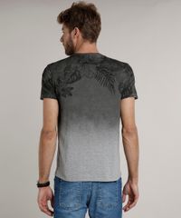 Camiseta-Masculina-Slim-Fit-com-Folhagem-e-Degrade-Manga-Curta-Gola-Careca-Cinza-Mescla-9635140-Cinza_Mescla_2