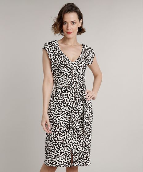 Vestido-Feminino-Curto-Estampado-Animal-Print-Onca-com-Faixa-para-Amarrar-Manga-Curta-Off-White-9633493-Off_White_1