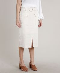Saia-Feminina-Midi-em-Linho-com-Fenda-e-Cinto-Bege-Claro-9541212-Bege_Claro_1