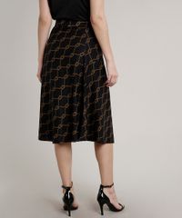 Saia-Jeans-Feminina-Midi-Estampada-de-Corda-com-Botoes-Preto-9608777-Preto_2