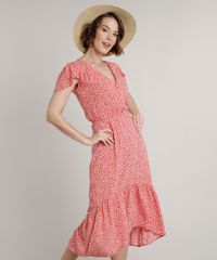 Vestido-Feminino-Midi-Estampado-Floral-com-Babado-na-Manga-Vermelho-9646862-Vermelho_1