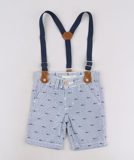 Bermuda-de-Sarja-Infantil-Listrada-Estampada-de-Tubaroes-com-Suspensorio-Azul-Marinho-9635837-Azul_Marinho_1