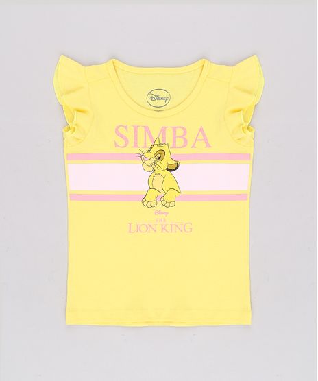 Blusa-Infantil-Simba-O-Rei-Leao-com-Babado-Manga-Curta-Amarela-9704874-Amarelo_1