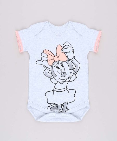 Body-Infantil-Minnie-com-Pompom-Manga-Curta--Cinza-Mescla-Claro-9703056-Cinza_Mescla_Claro_1