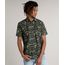 Camisa-Masculina-Tradicional-Estampada-de-Folhagem-com-Bolso-Manga-Curta-Preta-8622493-Preto_1