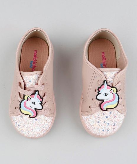 Tenis-Infantil-Molekinha-Unicornio-com-Glitter-Rose-9442861-Rose_1