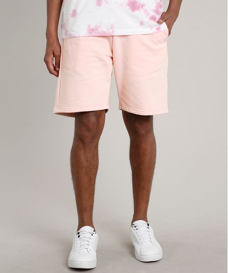 Bermuda-Masculina-Relaxed-em-Moletom--Rosa-Claro-9676167-Rosa_Claro_1