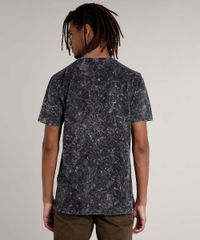 Camiseta-Masculina-Marmorizada-Manga-Curta-Gola-Careca-Preta-9645374-Preto_2