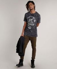 Camiseta-Masculina-Marmorizada-Manga-Curta-Gola-Careca-Preta-9645374-Preto_3