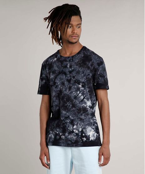 Camiseta-Masculina-Estampada-Tie-Dye-Manga-Curta-Gola-Careca-Preta-9702766-Preto_1