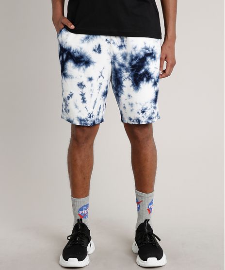 Bermuda-Masculina-Relaxed-Estampada-Tie-Dye-em-Moletom--Azul-9710234-Azul_1