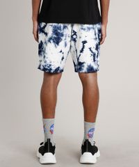 Bermuda-Masculina-Relaxed-Estampada-Tie-Dye-em-Moletom--Azul-9710234-Azul_4