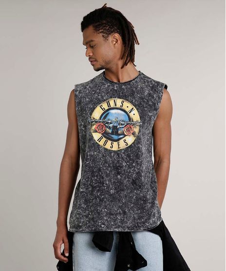Regata-Masculina-Marmorizada-Guns-n--Roses-Gola-Careca-Preta-9720758-Preto_1