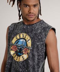 Regata-Masculina-Marmorizada-Guns-n--Roses-Gola-Careca-Preta-9720758-Preto_4