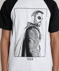 Camiseta-Masculina-Thor-Raglan-Manga-Curta-Gola-Careca-Cinza-Mescla-Claro-9687485-Cinza_Mescla_Claro_4
