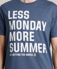 Camiseta-Masculina--Less-Monday-More-Summer--Manga-Curta-Gola-Careca-Azul-9159185-Azul_2