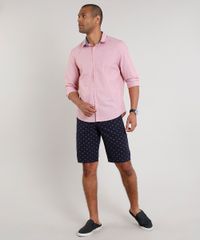 Bermuda-Masculina-Reta-Estampada-Mini-Print-com-Bolsos--Azul-Marinho-9444624-Azul_Marinho_3