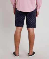 Bermuda-Masculina-Reta-Estampada-Mini-Print-com-Bolsos--Azul-Marinho-9444624-Azul_Marinho_4