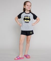 Pijama-Infantil-Tal-Pai-Tal-Filha-Batgirl-Raglan-Manga-Curta-Cinza-Mescla-9634399-Cinza_Mescla_1