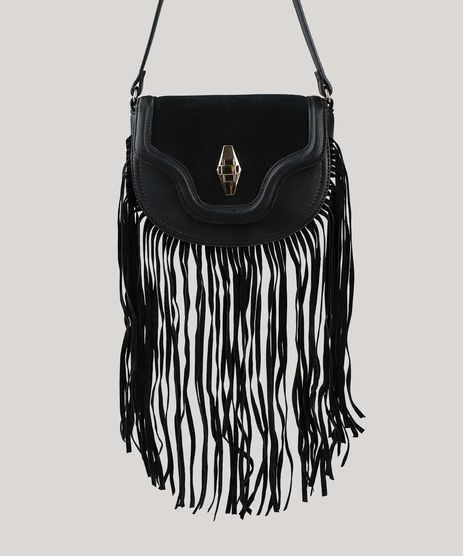 Bolsa-Feminina-Transversal-Media-com-Franjas-Preta-9628946-Preto_1