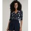 Blusa-Feminina-Cropped-Estampada-Floral-com-Franzido-Manga-7-8-Decote-V-Azul-Marinho-9697074-Azul_Marinho_1