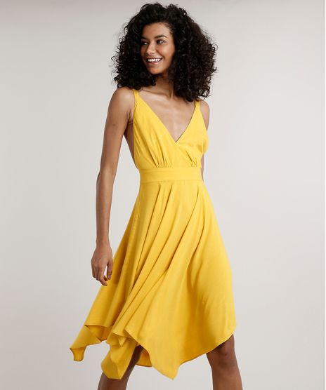 Vestido-Feminino-Curto-Assimetrico-Alca-Media-Mostarda-9630040-Mostarda_1