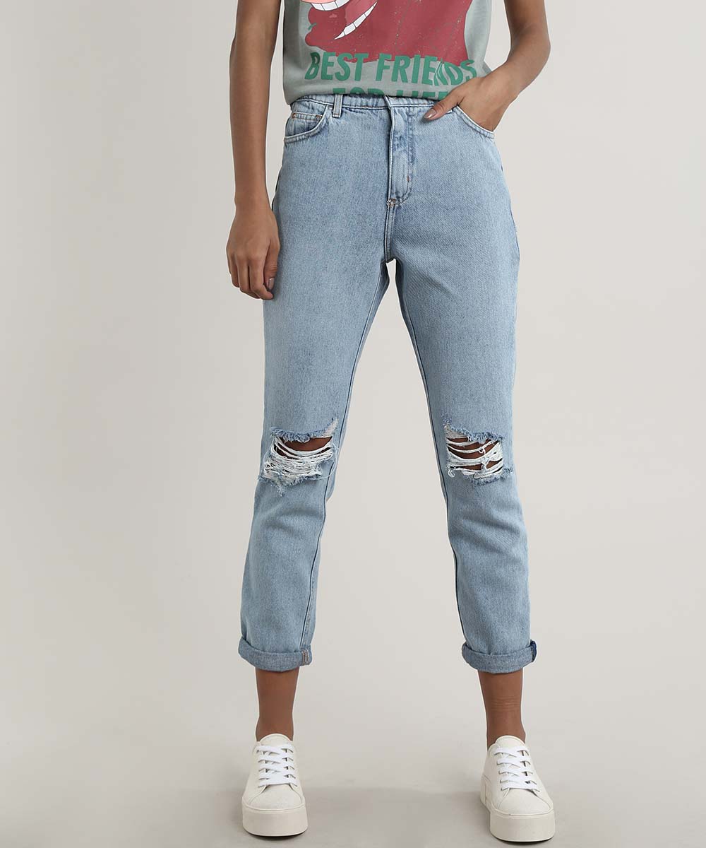 calça jeans feminina mom