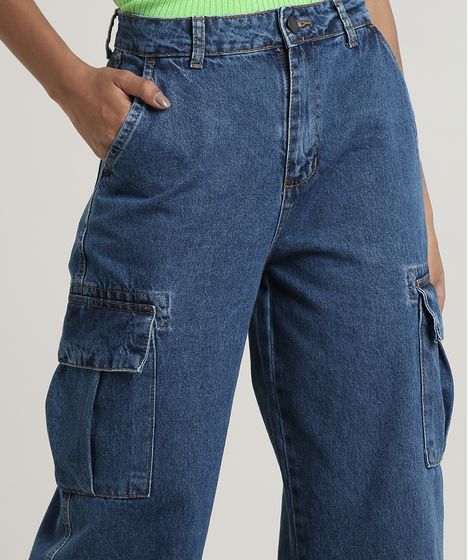 calça cargo jeans