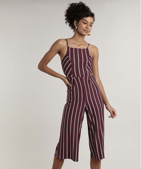 Macacao-Feminino-Pantacourt-Listrado-Cut-Out-Alca-Fina-Vinho-9738481-Vinho_1