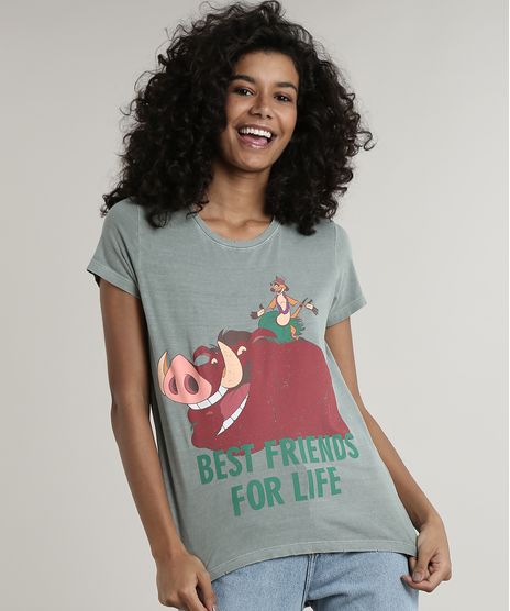 Blusa-Feminina-O-Rei-Leao-Timao-e-Pumba-Manga-Curta-Decote-Redondo-Verde-9684887-Verde_1