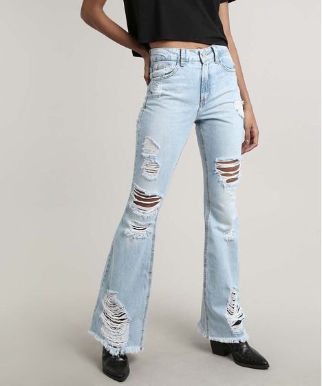 calca jeans clara flare