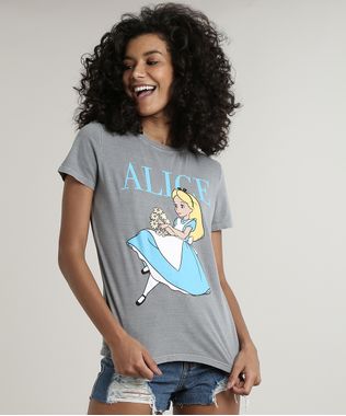 Blusa-Feminina-Alice-no-Pais-das-Maravilhas-Manga-Curta-Decote-Redondo-Cinza-9684886-Cinza_1
