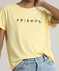 Blusa-Feminina-Friends-Manga-Curta-Decote-Redondo-Amarela-9704509-Amarelo_4