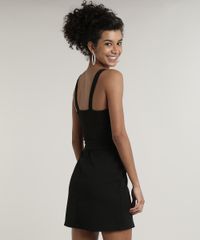 Vestido-Feminino-com-Recorte-e-Botoes-Decote-Reto-Alca-Media-com-Cinto-Preto-9697079-Preto_2