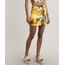 Saia-Feminina-Curta-em-Linho-Estampada-Tropical-com-Botoes-Amarela-9632929-Amarelo_1