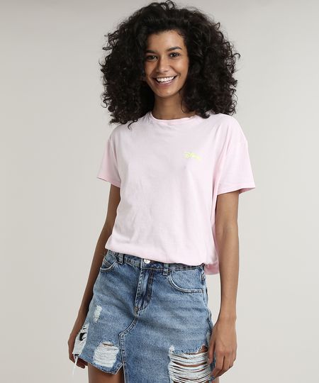 Blusa-Feminina-Disney-Neon-Manga-Curta-Decote-Redondo-Rosa-Claro-9704507-Rosa_Claro_1