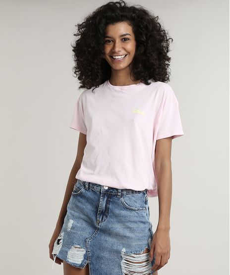 Blusa-Feminina-Disney-Neon-Manga-Curta-Decote-Redondo-Rosa-Claro-9704507-Rosa_Claro_1