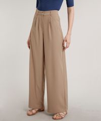Calca-Feminina-Mindset-Pantalona-Alfaiatada-com-Bolsos-Bege-Escuro-9618502-Bege_Escuro_1