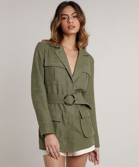 Parka-Feminina-Mindset-em-Linho-com-Bolsos-e-Cintos-Verde-Militar-9633295-Verde_Militar_1
