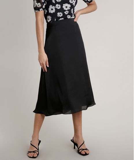 Saia-Feminina-Mindset-Midi-Acetinada-Preta-9768942-Preto_1