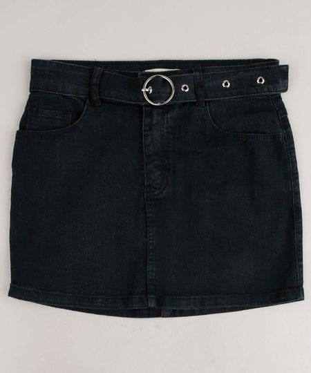 Saia-de-Sarja-Infantil-Curta-com-Cinto--Preta-9638822-Preto_1 Saia-de-Sarja-Infantil-Curta-com-Cinto--Preta-9638822-Preto_1