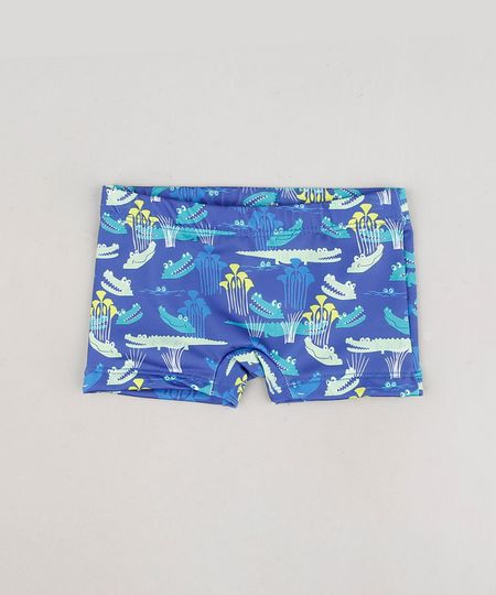 Sunga-Infantil-Boxer-Estampada-de-Jacare-Azul-Royal-9431557-Azul_Royal_1