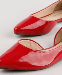 Sapatilha-Feminina-Via-Uno-Bico-Fino-com-Recorte-Vermelho-9788896-Vermelho_2
