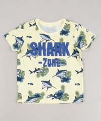 Camiseta-Infantil--Shark-Zone--Estampada-Manga-Curta-Amarelo-Claro-9690703-Amarelo_Claro_1
