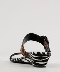 Tamanco-Feminino-Oneself-em-Couro-Animal-Print-Onca-e-Zebra-com-Fivela-Preta-9701563-Preto_3
